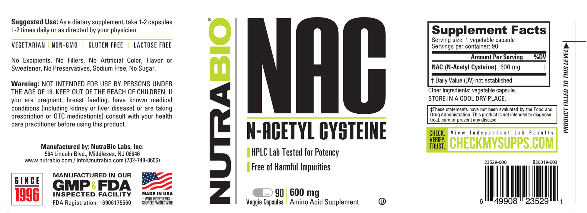 NAC (N-Acetyl-Cysteine) (600 mg) - Image 2